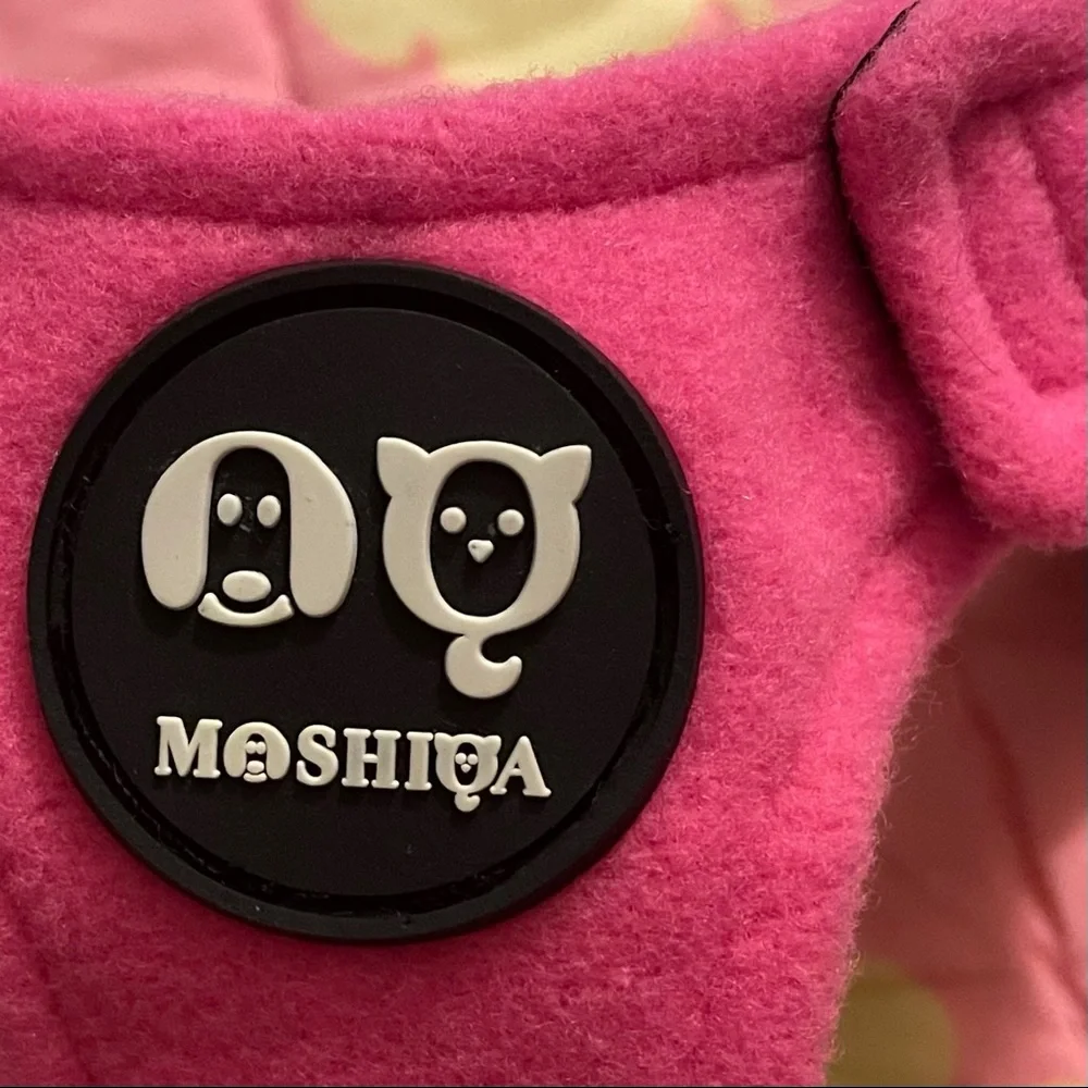MOSHIQA Pink Padded Dog Cat Pet Harness Size XS M L Soft Buckle Checker Frenchie